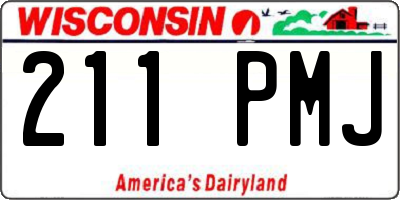 WI license plate 211PMJ