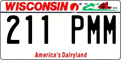 WI license plate 211PMM