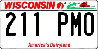 WI license plate 211PMO
