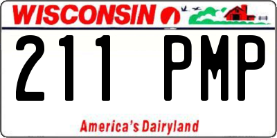 WI license plate 211PMP