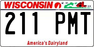 WI license plate 211PMT