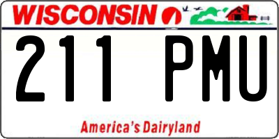 WI license plate 211PMU