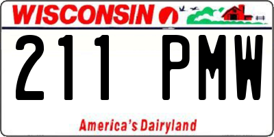 WI license plate 211PMW