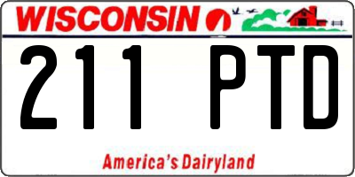 WI license plate 211PTD