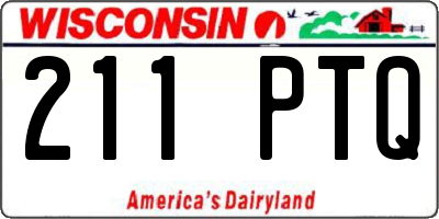 WI license plate 211PTQ