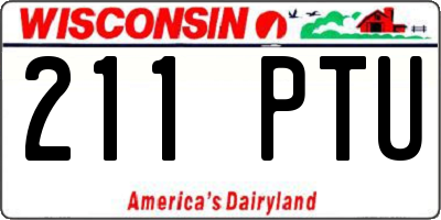 WI license plate 211PTU