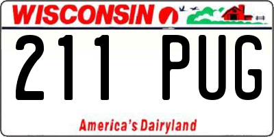 WI license plate 211PUG