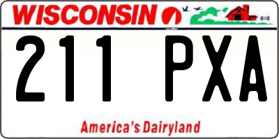 WI license plate 211PXA