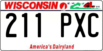 WI license plate 211PXC