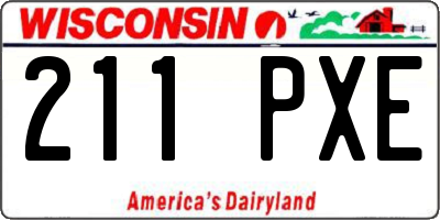 WI license plate 211PXE
