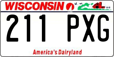WI license plate 211PXG