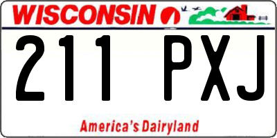 WI license plate 211PXJ