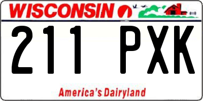 WI license plate 211PXK