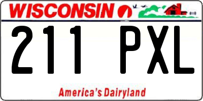 WI license plate 211PXL