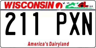 WI license plate 211PXN