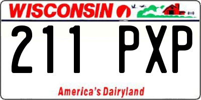 WI license plate 211PXP