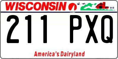 WI license plate 211PXQ
