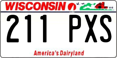WI license plate 211PXS