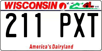 WI license plate 211PXT