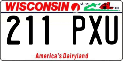 WI license plate 211PXU