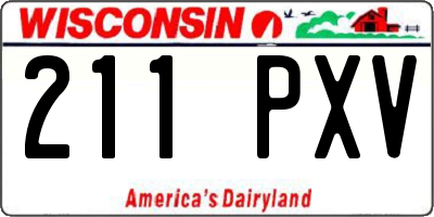 WI license plate 211PXV