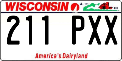 WI license plate 211PXX