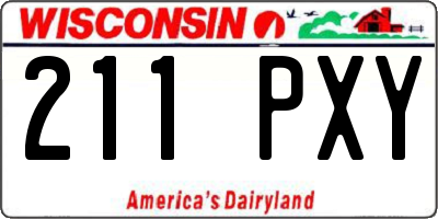 WI license plate 211PXY