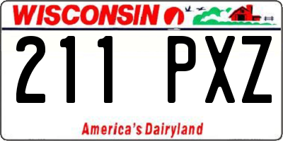 WI license plate 211PXZ