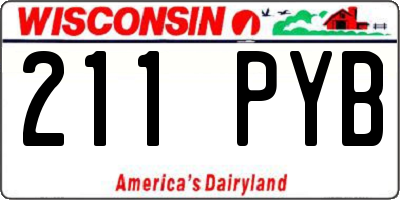 WI license plate 211PYB