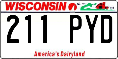 WI license plate 211PYD
