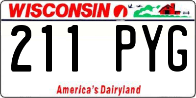 WI license plate 211PYG