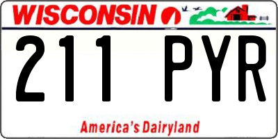 WI license plate 211PYR