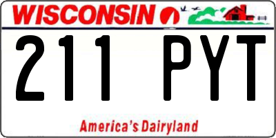 WI license plate 211PYT
