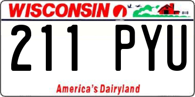 WI license plate 211PYU