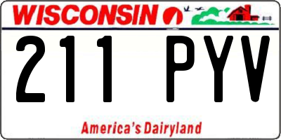 WI license plate 211PYV