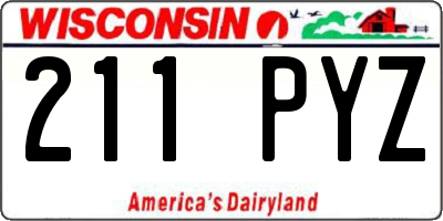 WI license plate 211PYZ