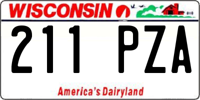 WI license plate 211PZA