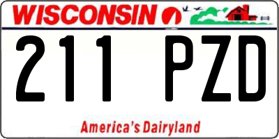 WI license plate 211PZD
