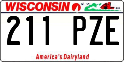 WI license plate 211PZE