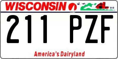 WI license plate 211PZF