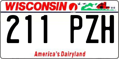 WI license plate 211PZH