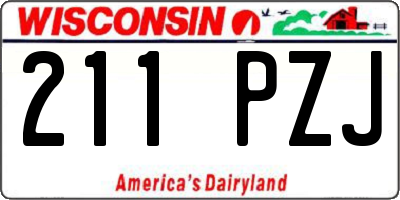 WI license plate 211PZJ