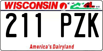 WI license plate 211PZK