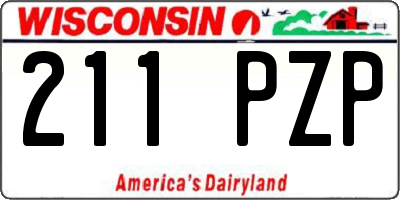 WI license plate 211PZP