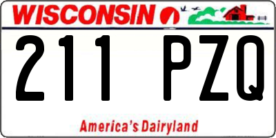 WI license plate 211PZQ
