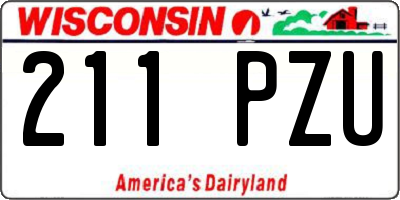WI license plate 211PZU