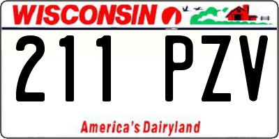 WI license plate 211PZV