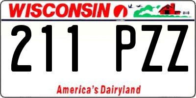 WI license plate 211PZZ