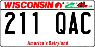 WI license plate 211QAC