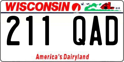 WI license plate 211QAD